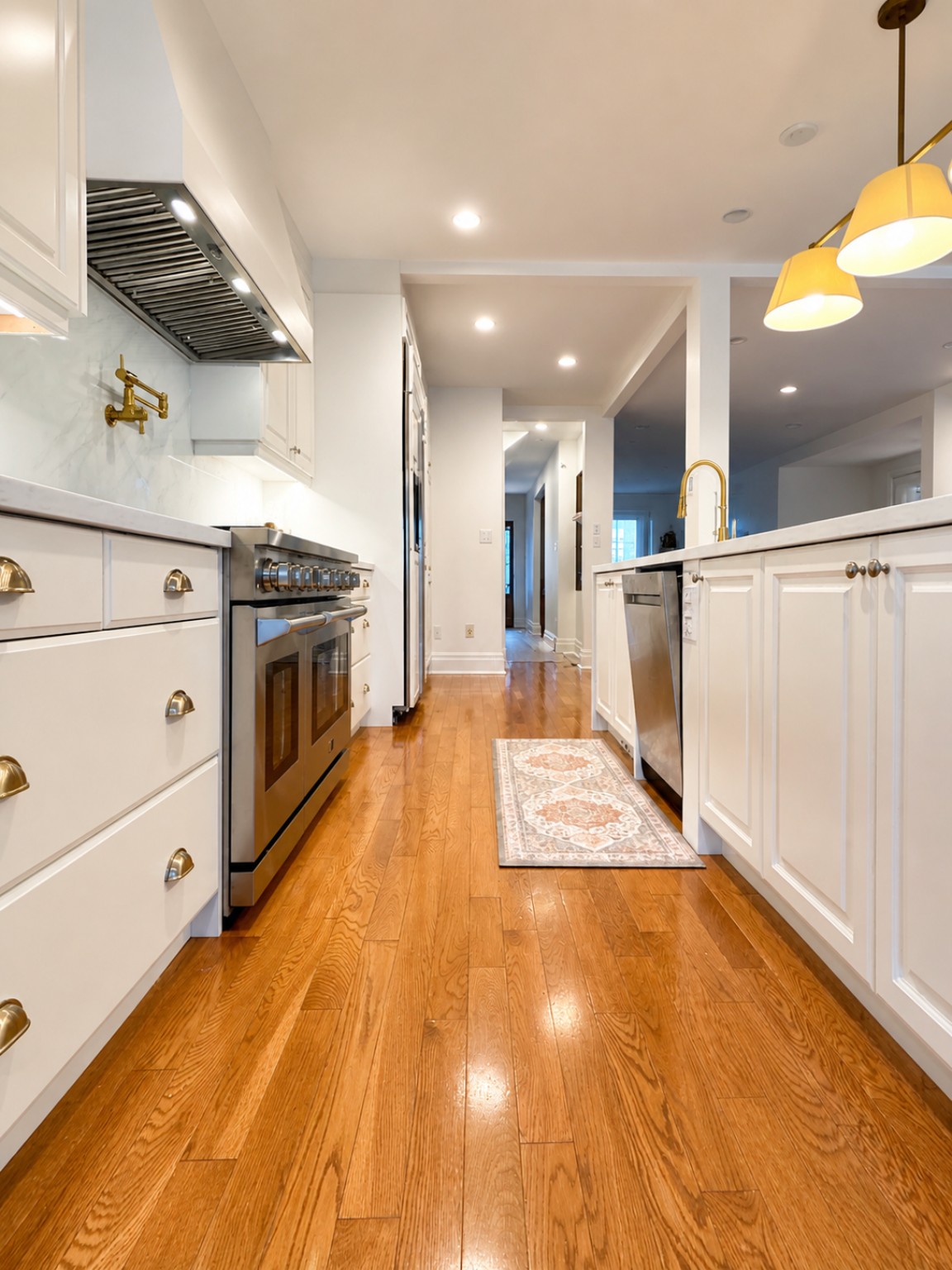 Kitchen renovation galley view
